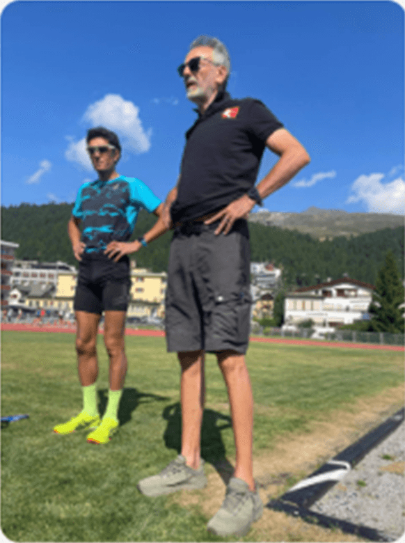 Piero Incalza durante un raduno di allenamento